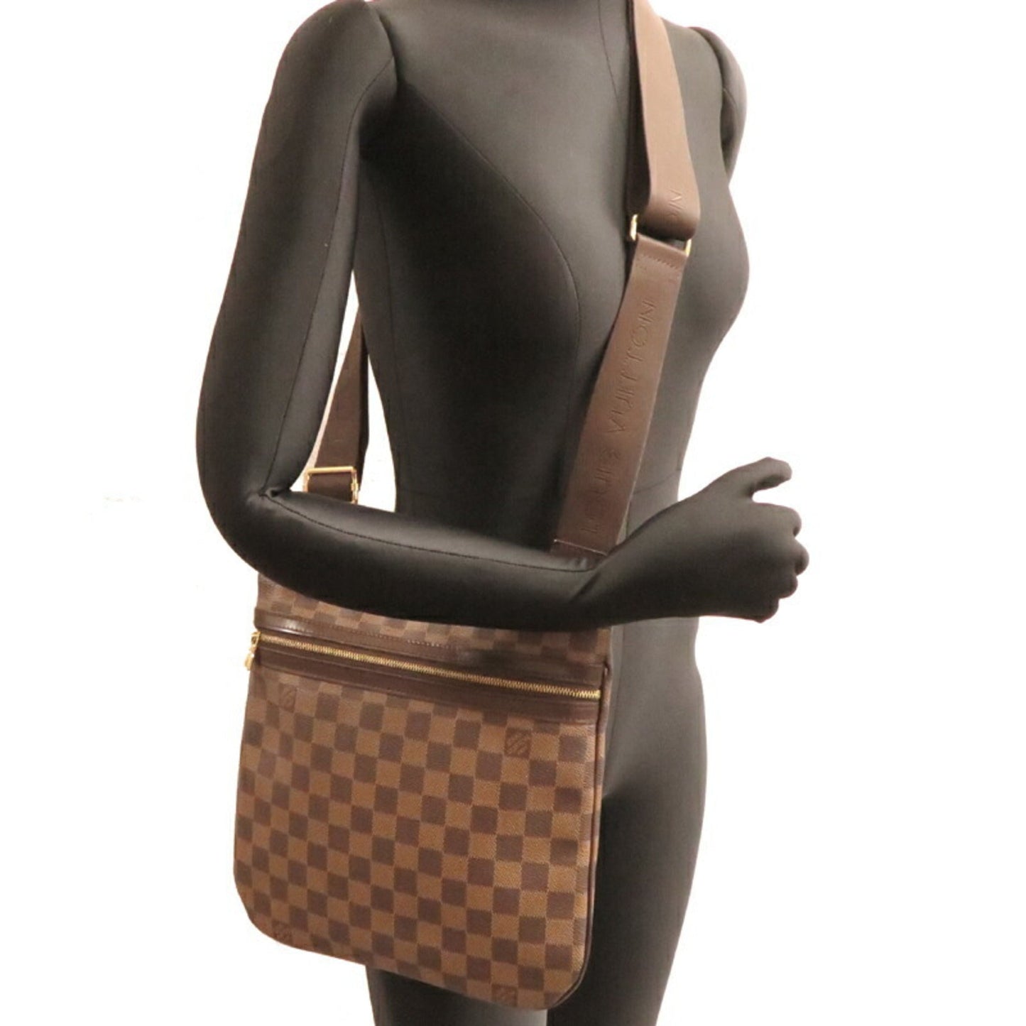 Louis Vuitton Damier Brown Monogram Pochette Shoulder Bag