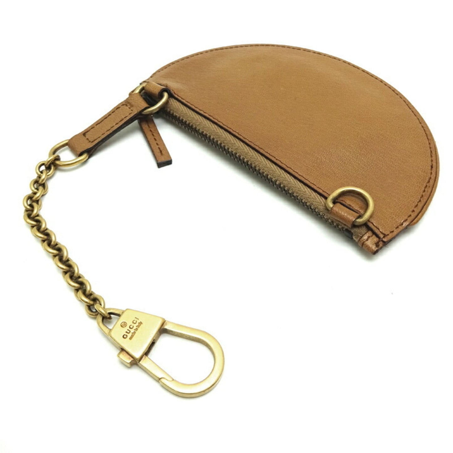 Gucci Brown Camel Leather Coin Purse/Coin Case