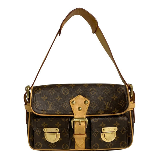 Louis Vuitton Brown Gold Leather Pvc Shoulder Bag Tote Bag ()