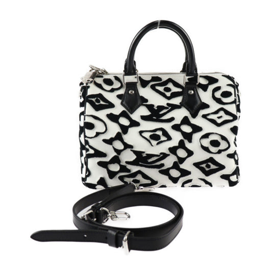 Louis Vuitton Black Monogram White Monogram Handbag Shoulder Bag Tote Bag ()