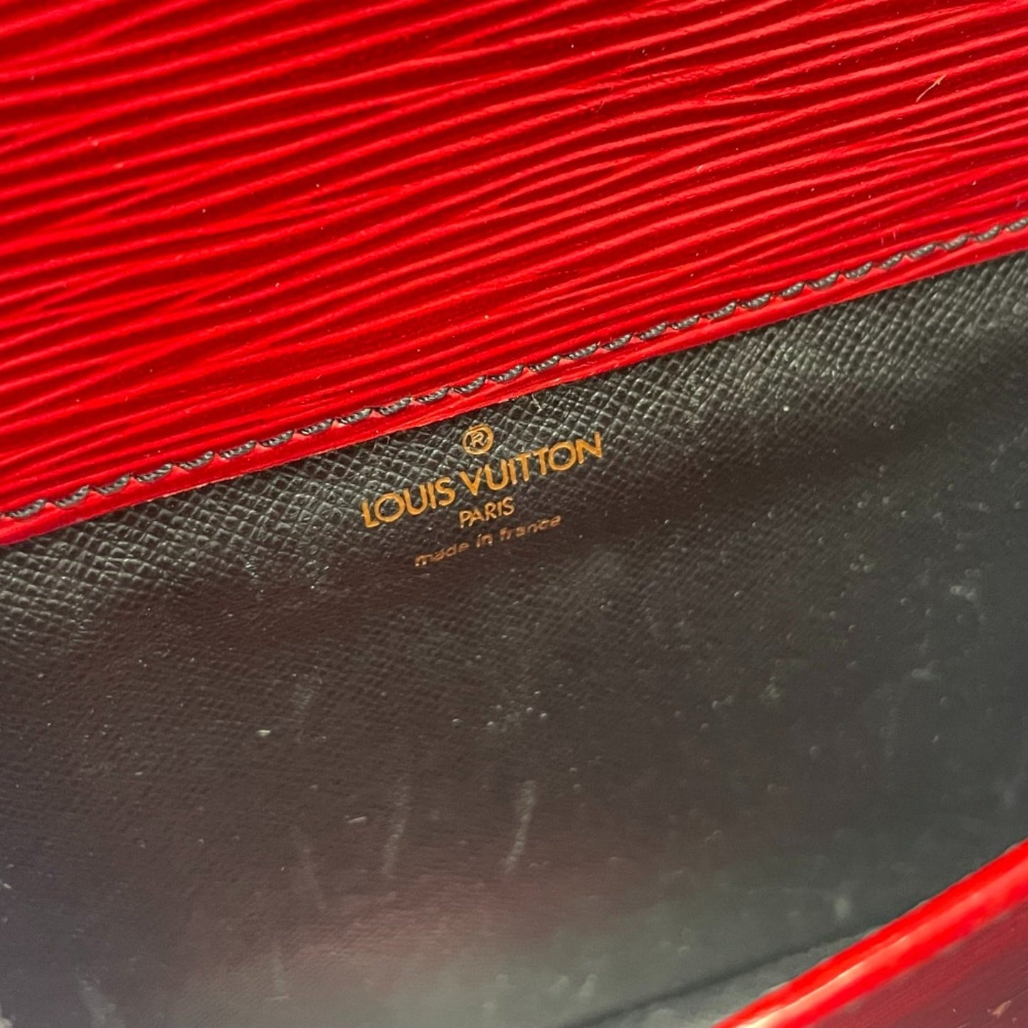 Louis Vuitton Red Leather Shoulder Bag