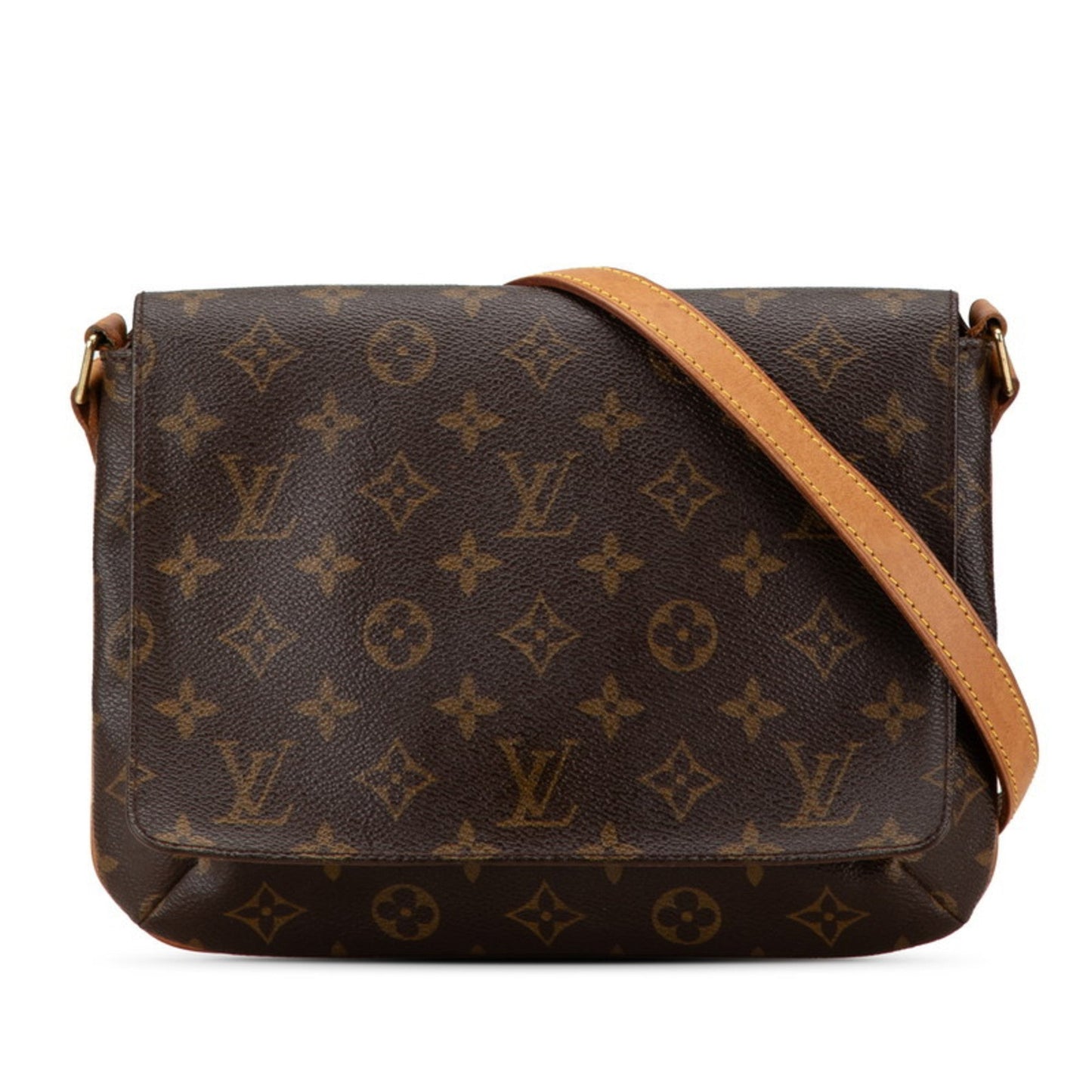 Louis Vuitton Brown Pvc Leather Shoulder Bag ()
