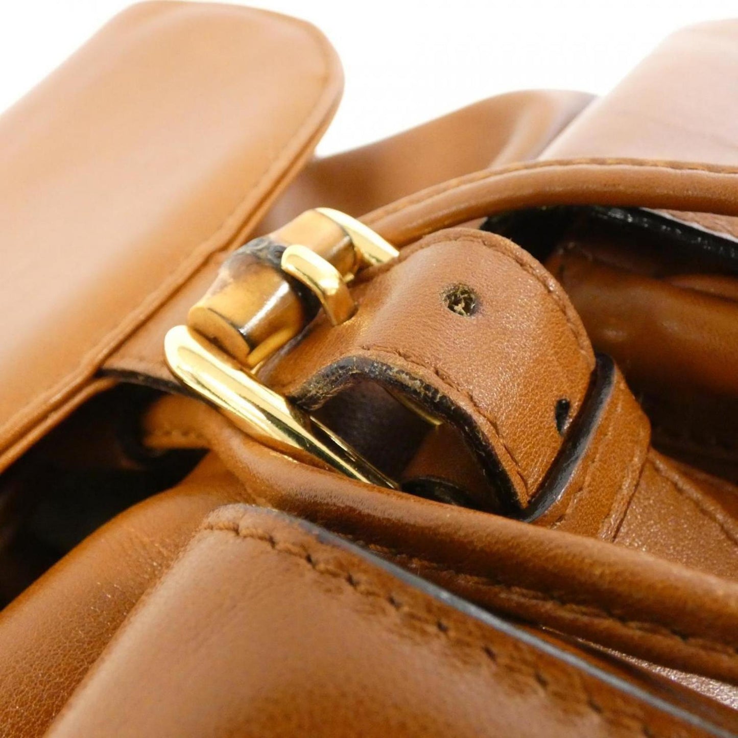 Gucci Brown Leather Backpack