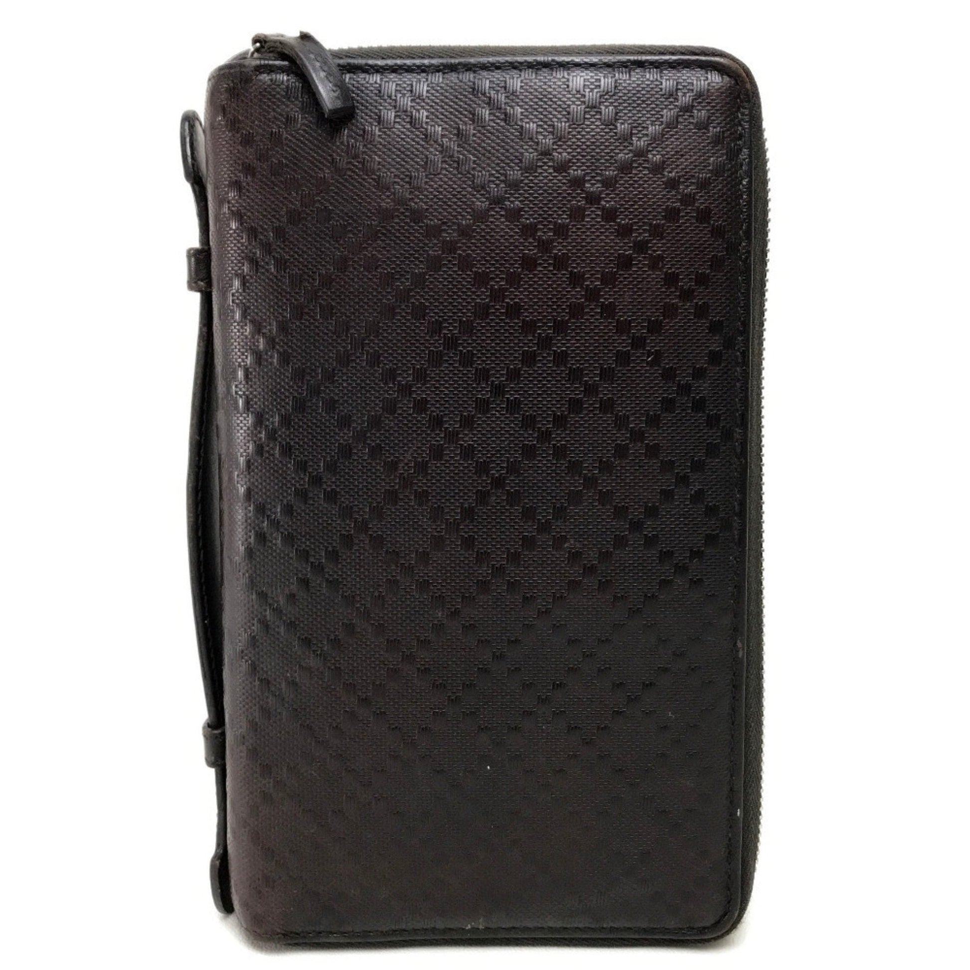 Gucci Dark Brown Leather Long Wallet (Bi-Fold) ()