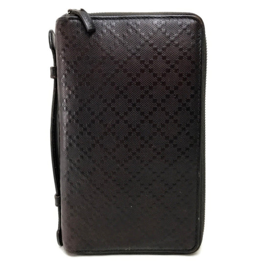 Gucci Dark Brown Leather Long Wallet (Bi-Fold) ()