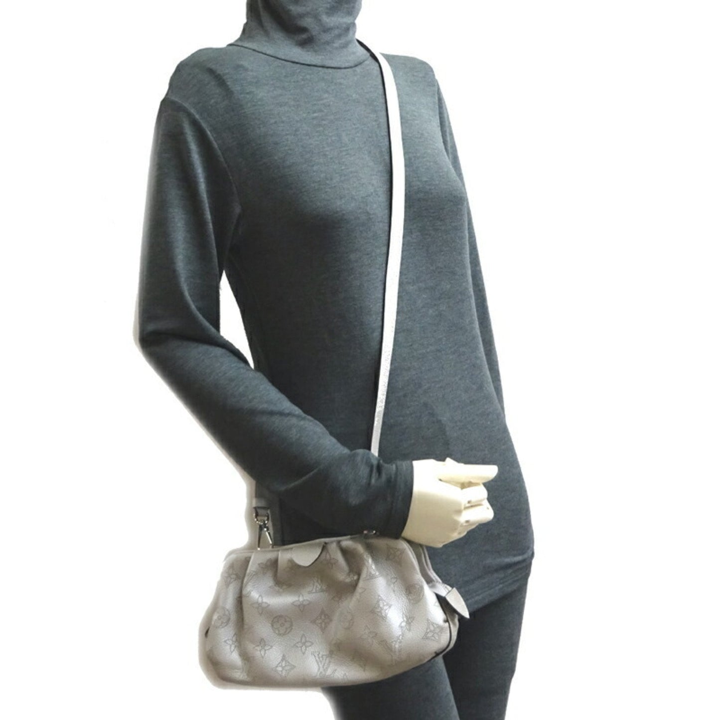 Louis Vuitton Grizzly Mahina Leather Shoulder Bag
