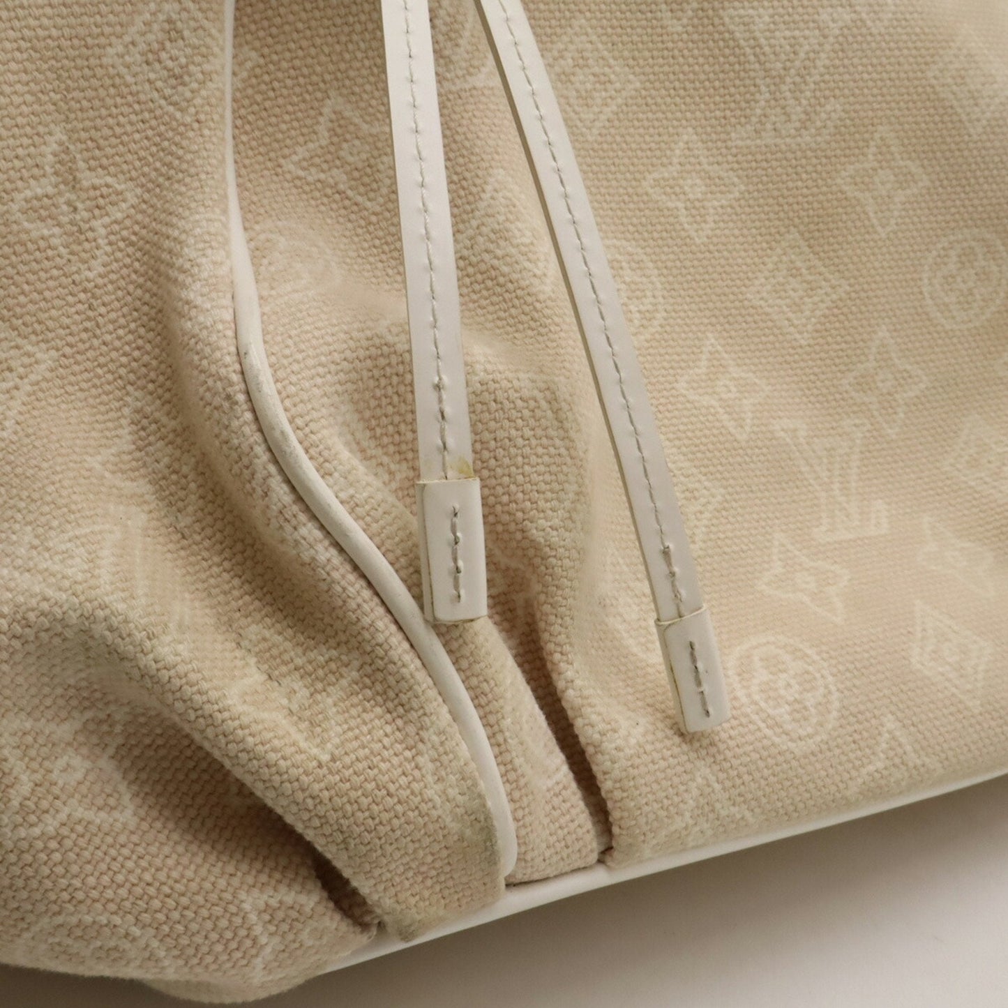 Louis Vuitton Sable Canvas Leather Pouch Shoulder Bag Tote Bag