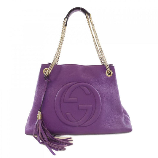 Gucci Purple Leather Shoulder Bag ()