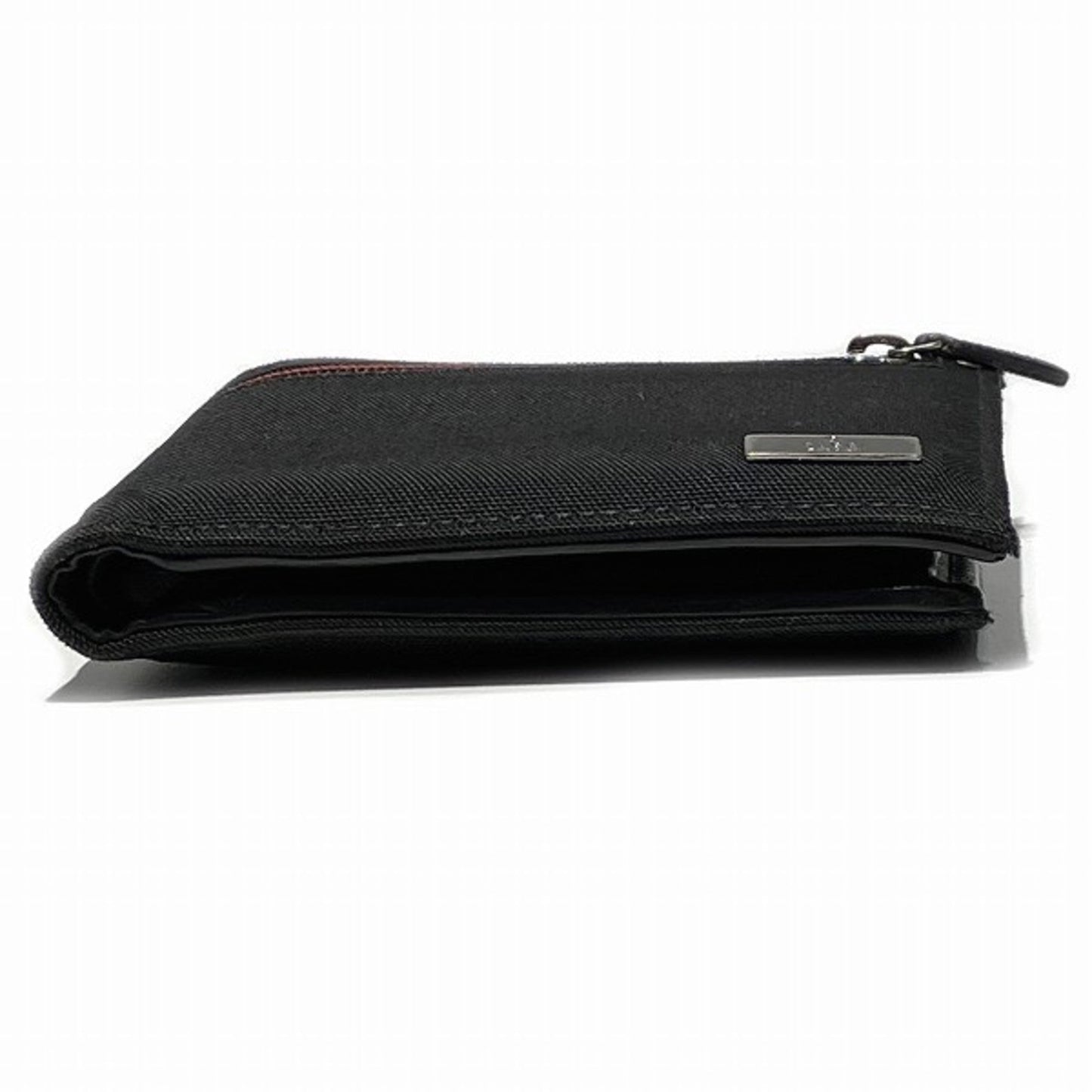 Gucci Black Canvas Leather Wallet (Bi-Fold)