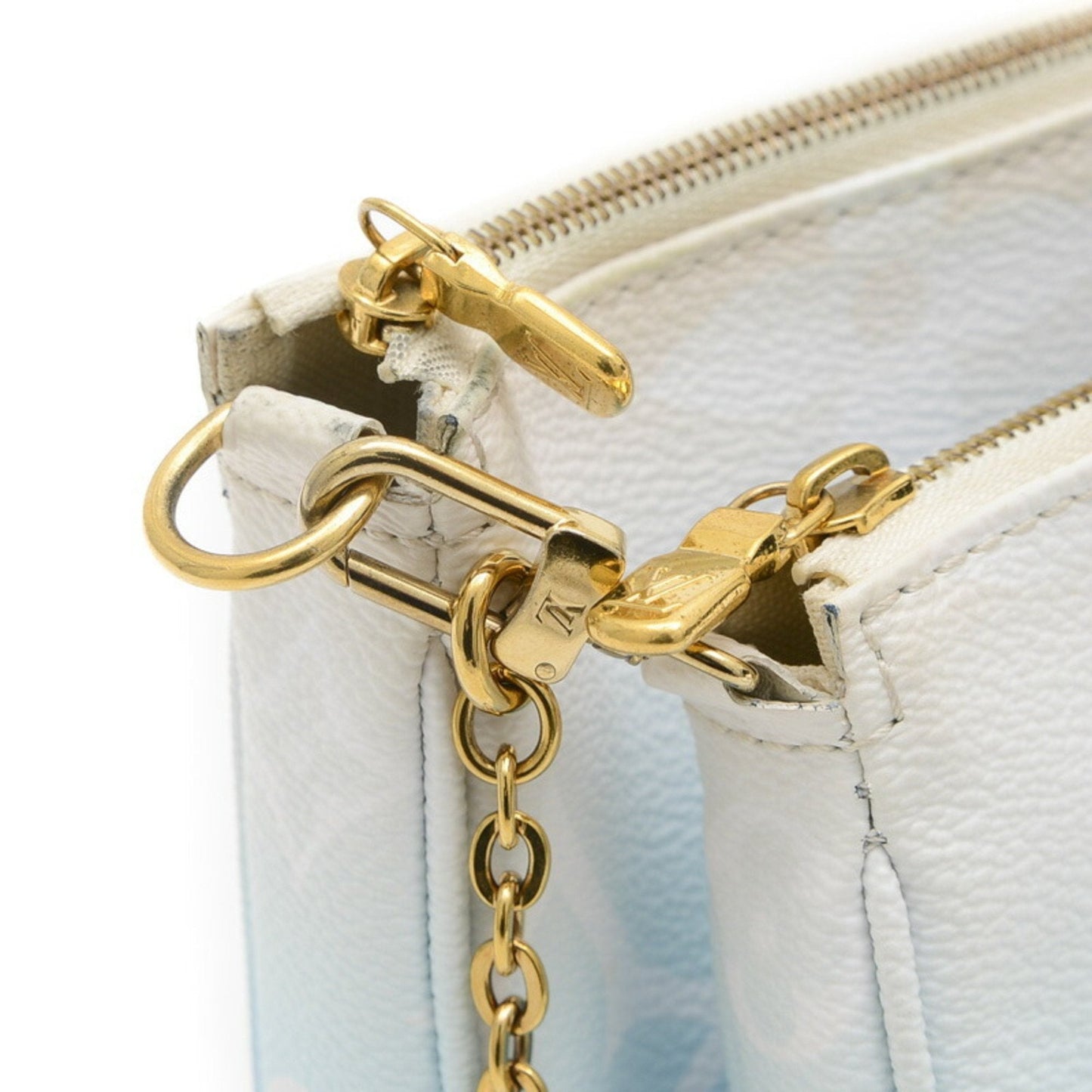Louis Vuitton Blue Monogram Pochette Shoulder Bag