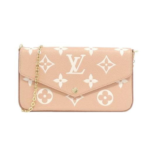 Louis Vuitton Rose Leather Pochette Shoulder Bag ()