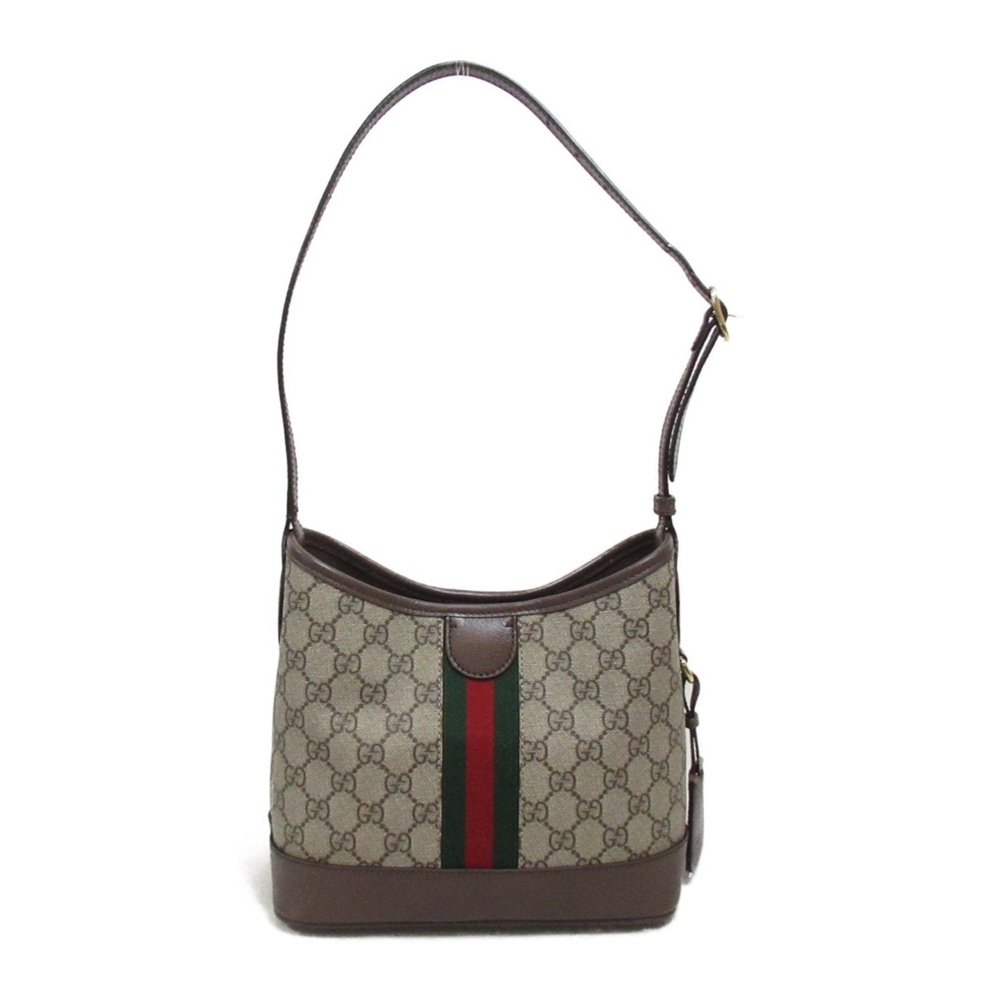 Gucci Beige Brown Coated Canvas Shoulder Bag