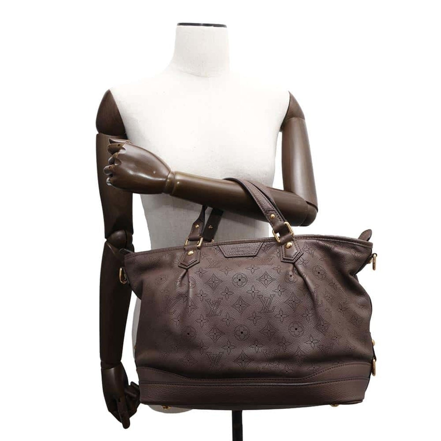 Louis Vuitton Monogram Brown Mahina Leather Handbag Shoulder Bag