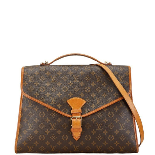 Louis Vuitton Brown Pvc Leather Handbag Shoulder Bag ()