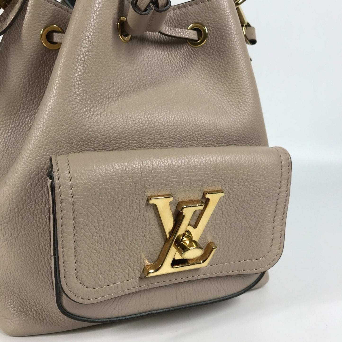 Louis Vuitton Beige Leather Shoulder Bag