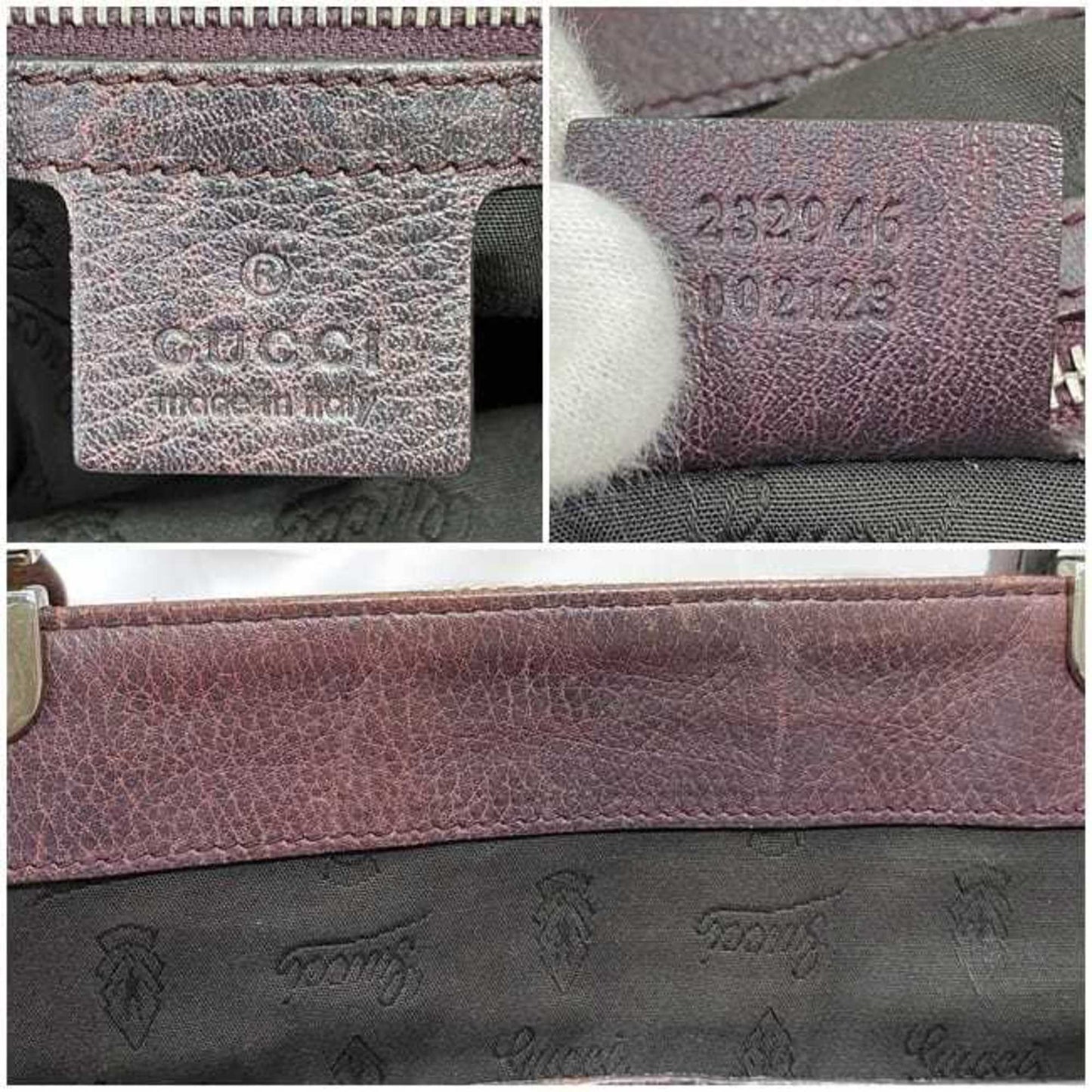Gucci Beige Brown Canvas Leather Tote Bag