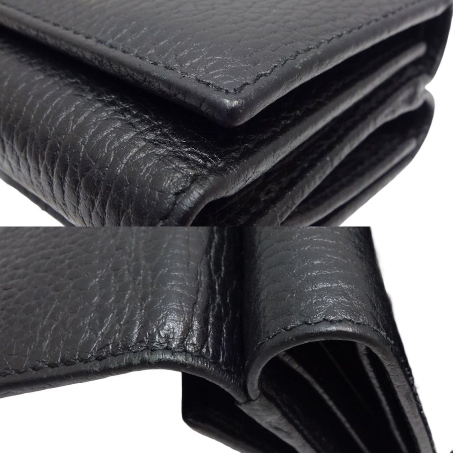 Gucci Black Leather Wallet (Tri-Fold)