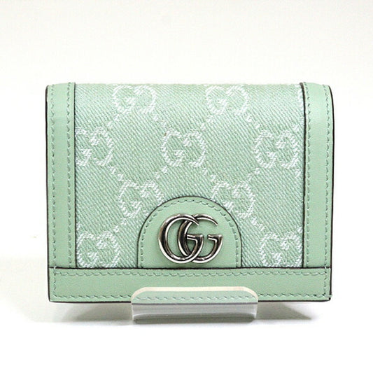 Gucci Pale Green Denim Leather Wallet (Bi-Fold) ()