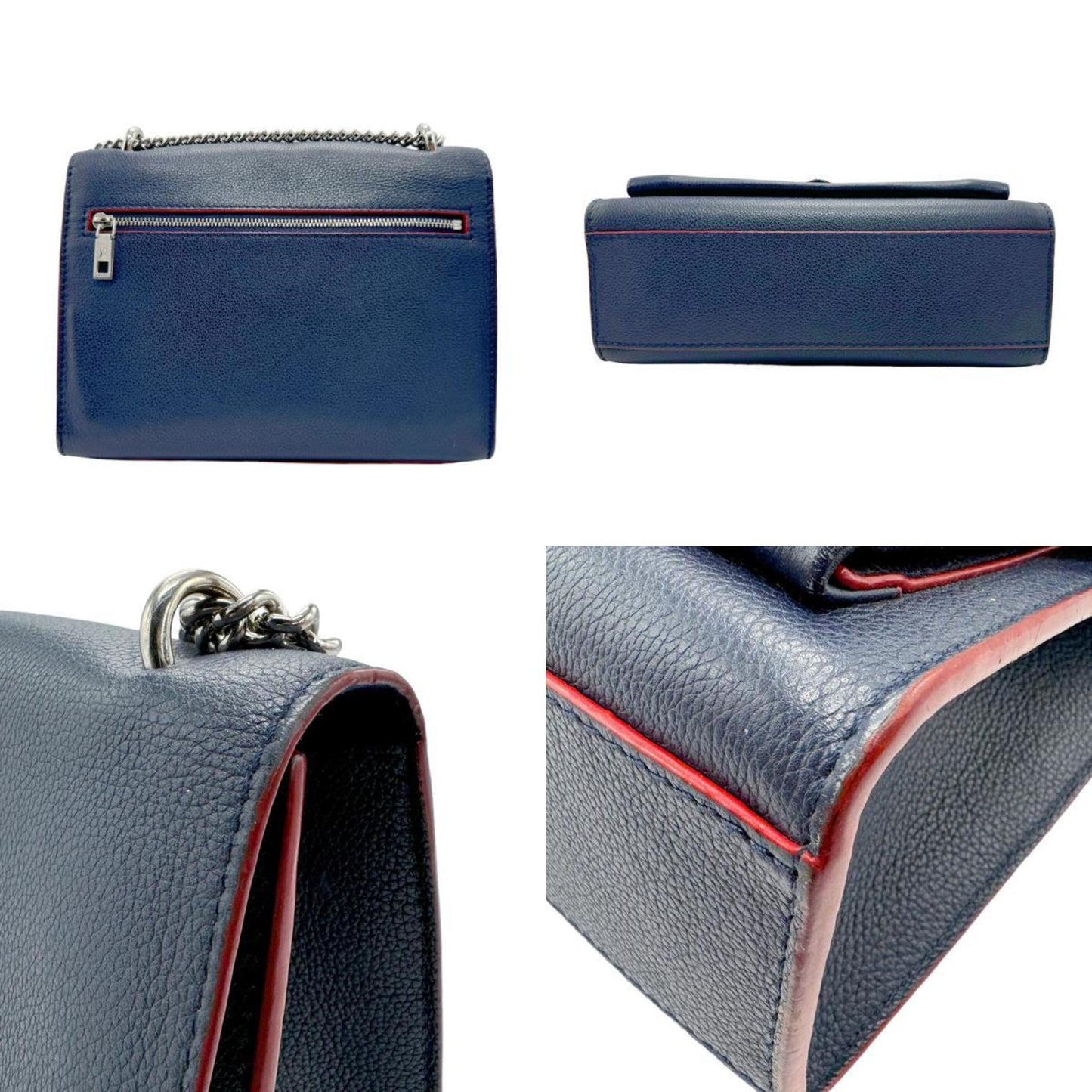 Louis Vuitton Navy Leather Shoulder Bag