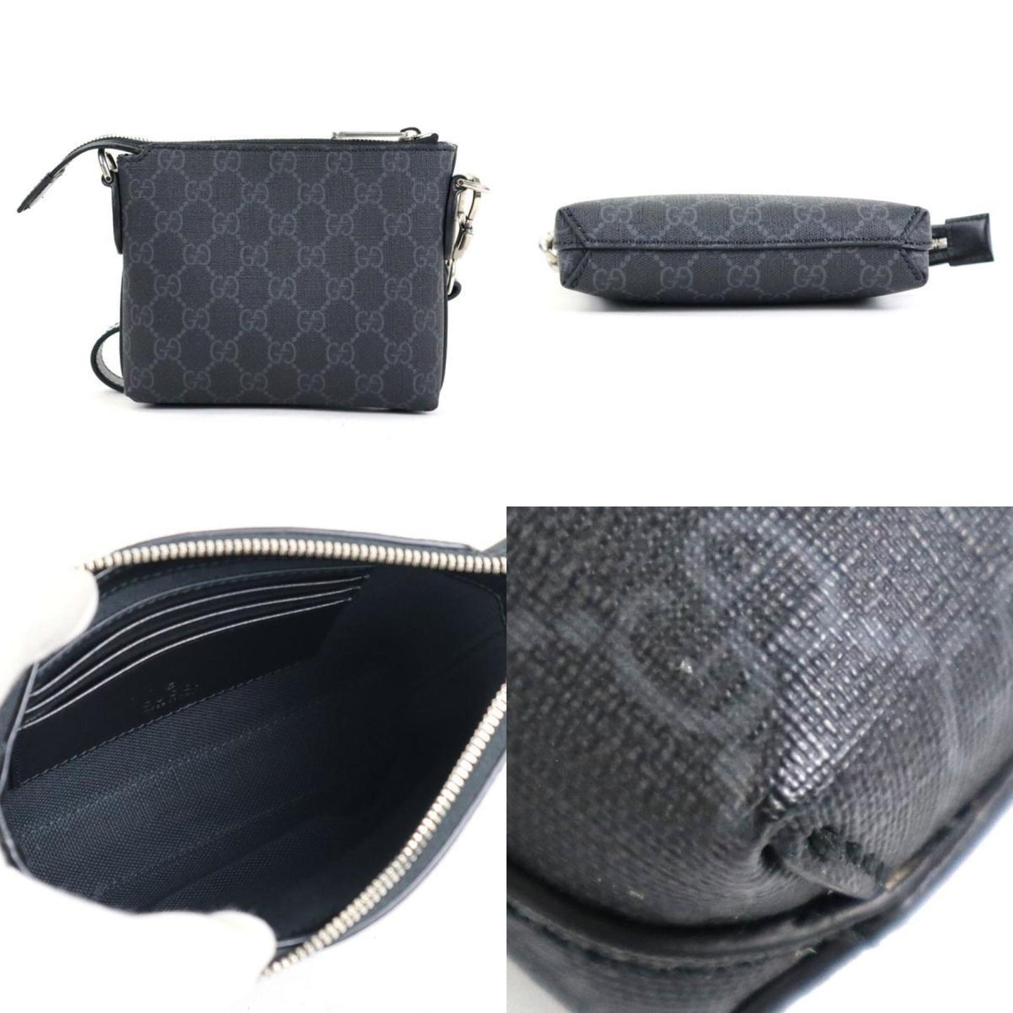 Gucci Dark Gray Gg Supreme Shoulder Bag