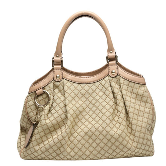 Gucci Diamante Beige Gg Canvas Handbag Tote Bag ()