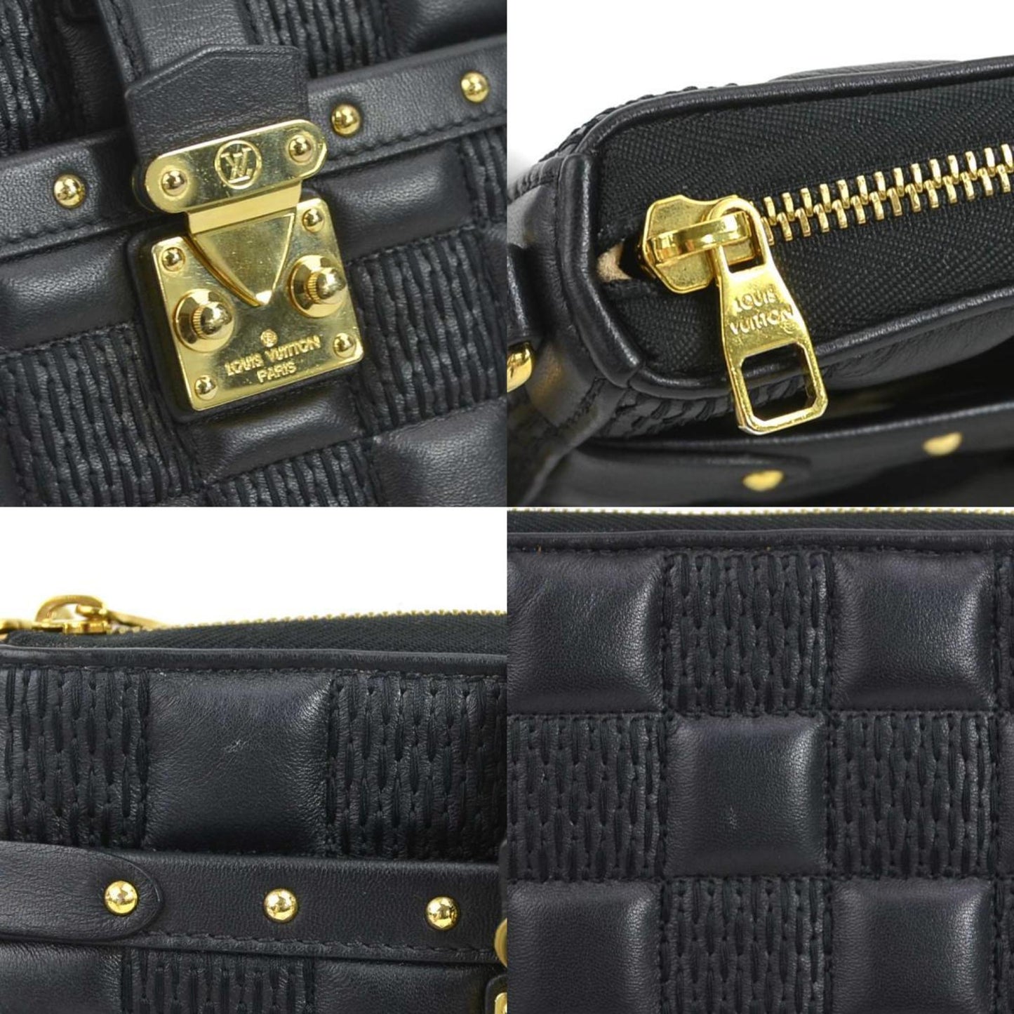 Louis Vuitton Black Leather Pochette Shoulder Bag