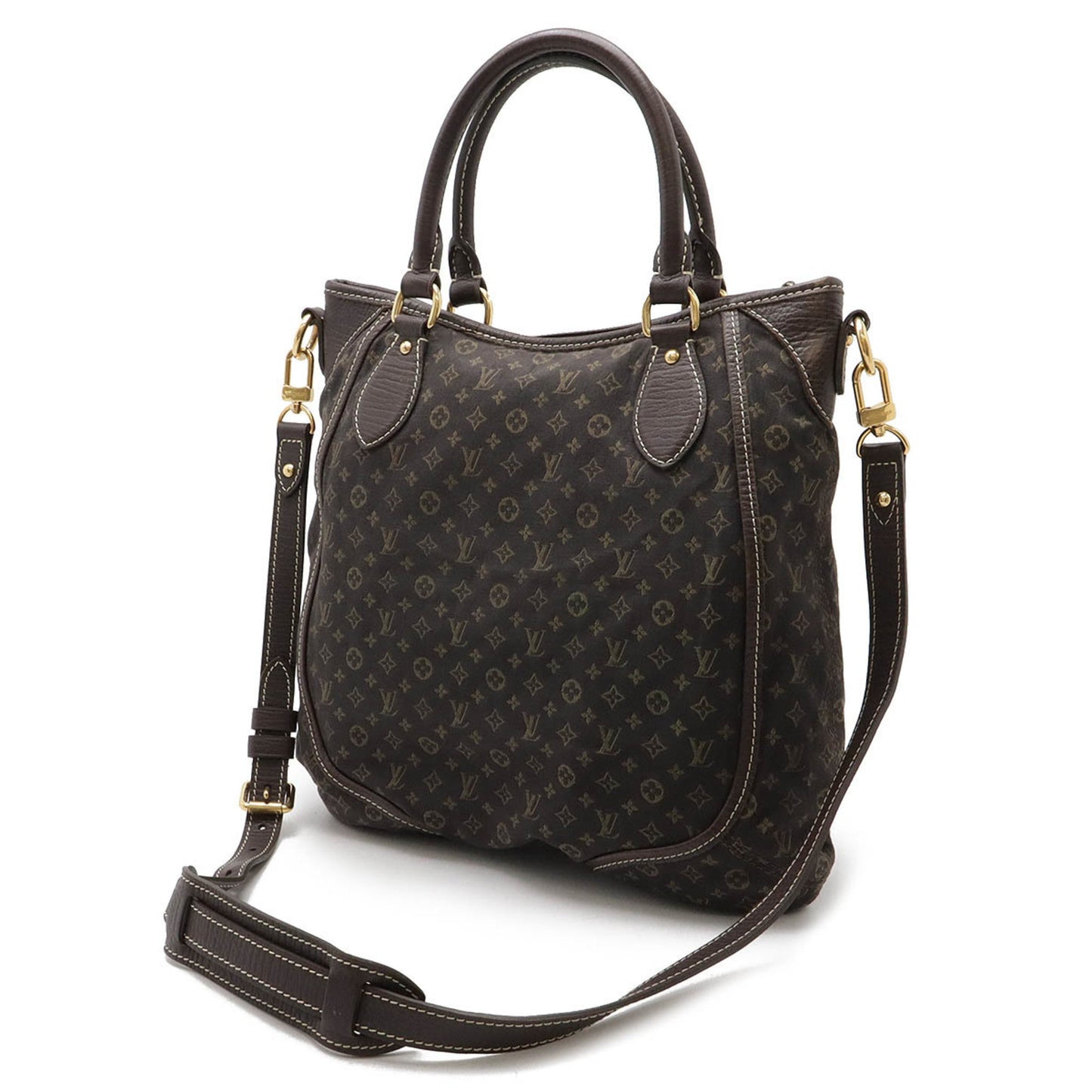 Louis Vuitton Ebene Canvas Leather Shoulder Bag Tote Bag