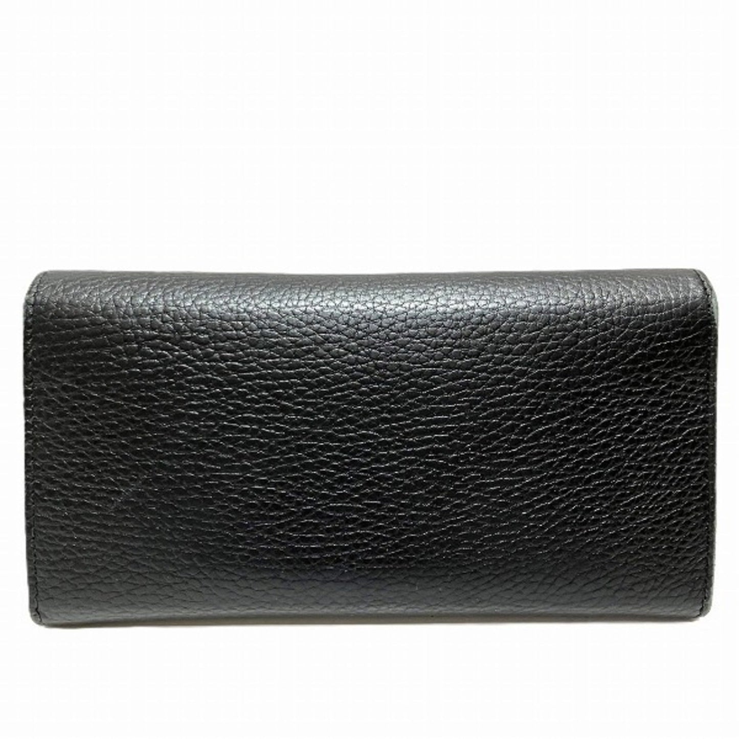 Gucci Black Leather Long Wallet (Bi-Fold)