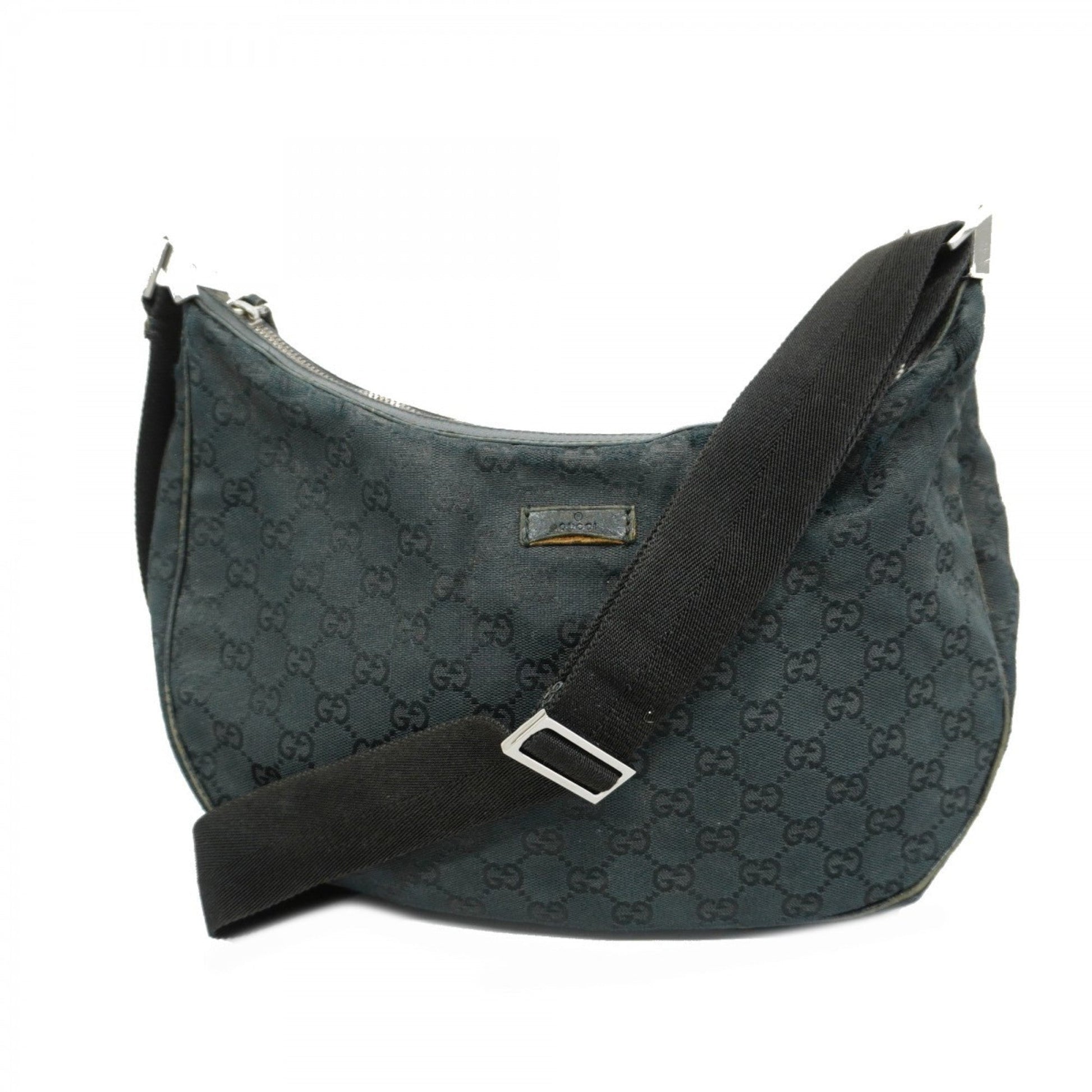 Gucci Black Canvas Shoulder Bag ()