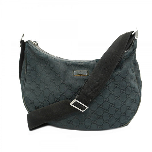 Gucci Black Canvas Shoulder Bag ()