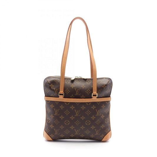 Louis Vuitton Brown Coated Canvas Leather Shoulder Bag ()