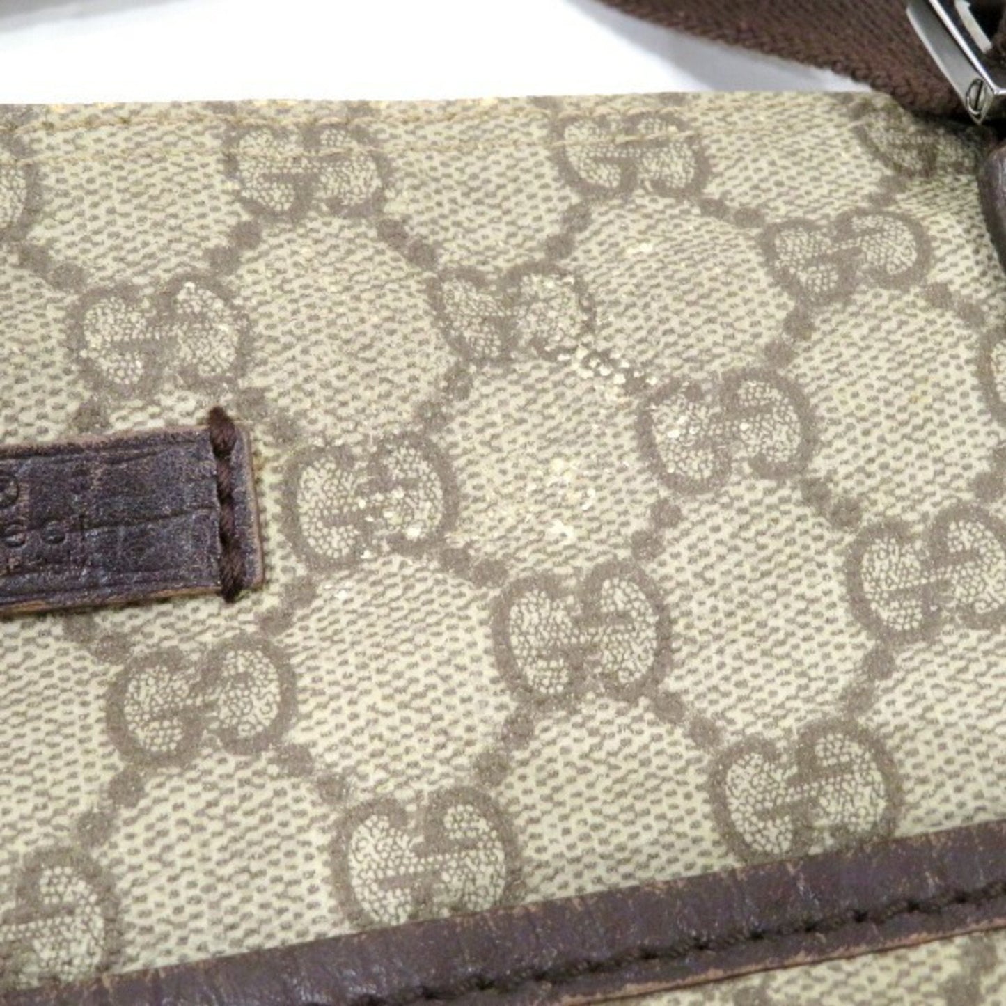 Gucci Brown Pvc Canvas Shoulder Bag