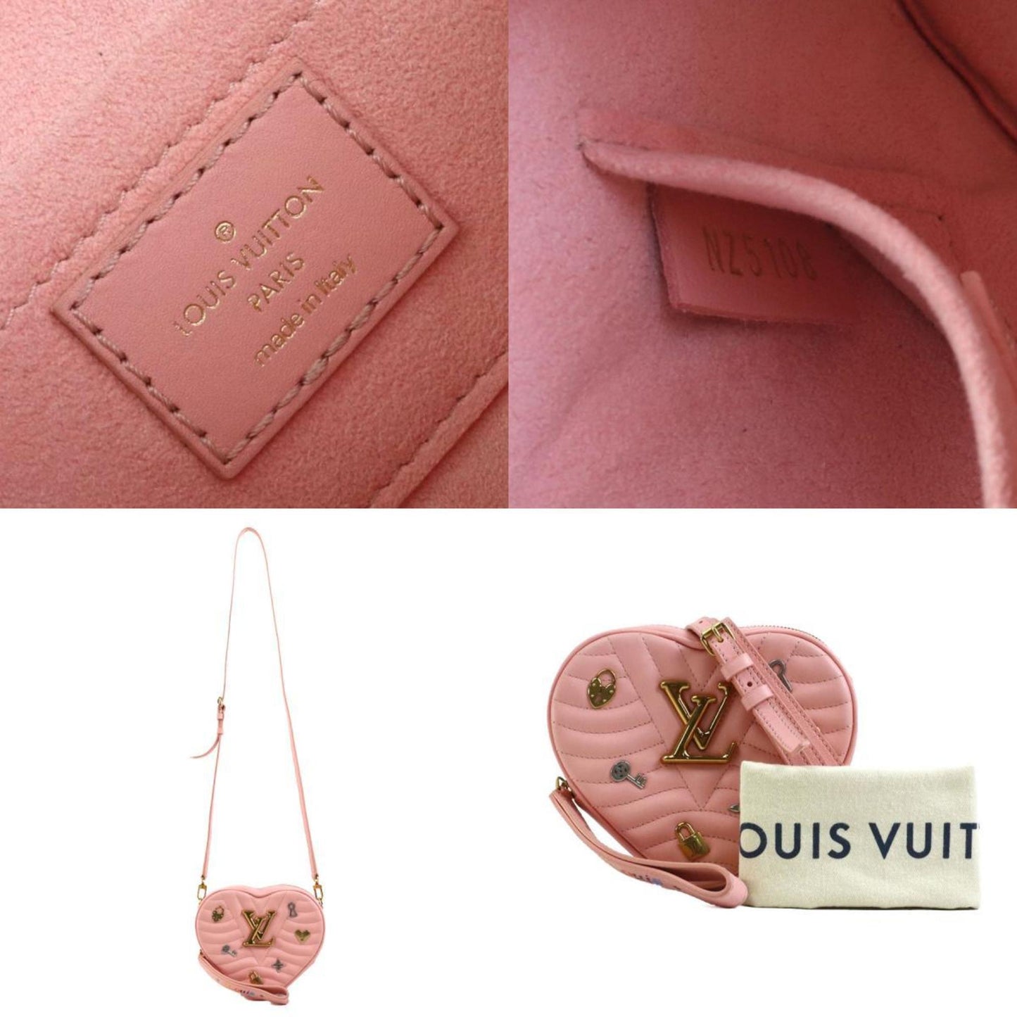 Louis Vuitton Pink Leather Shoulder Bag