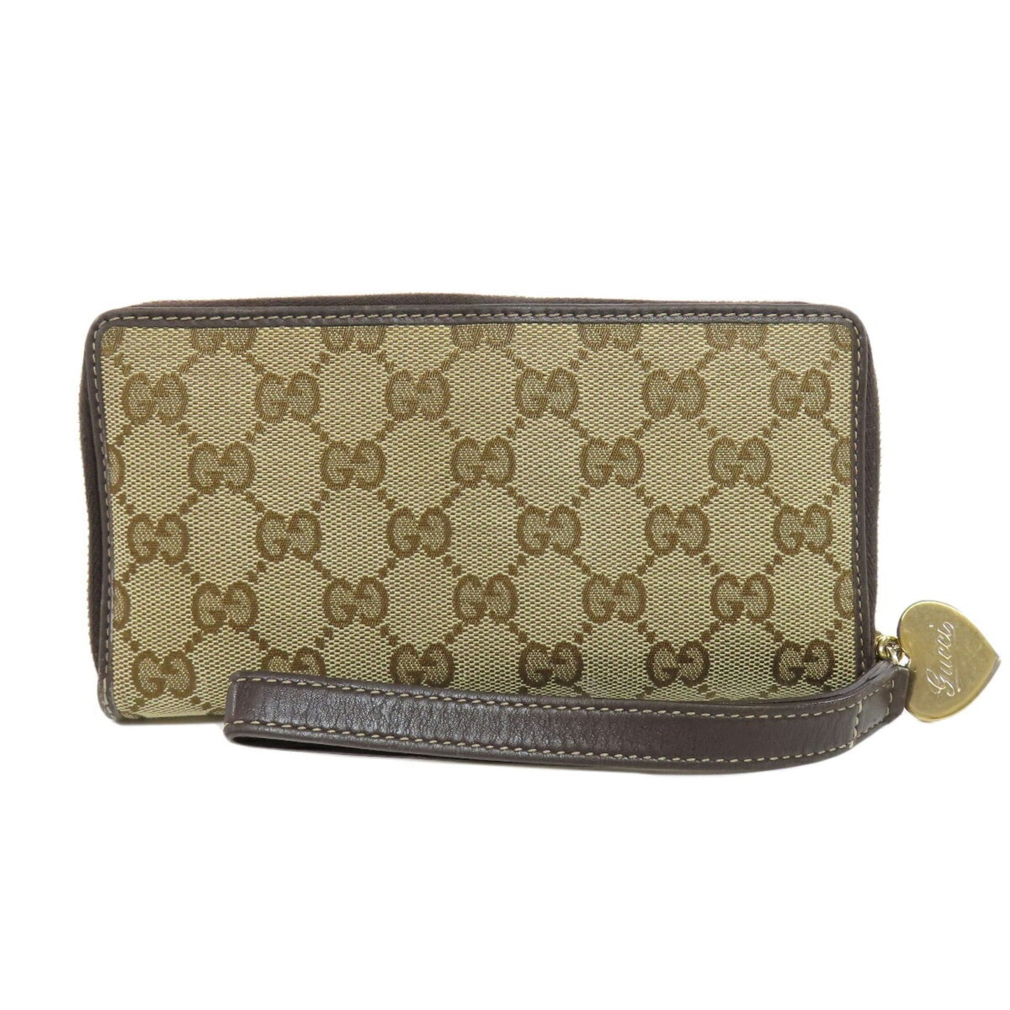 Gucci Brown Canvas Long Wallet (Bi-Fold)