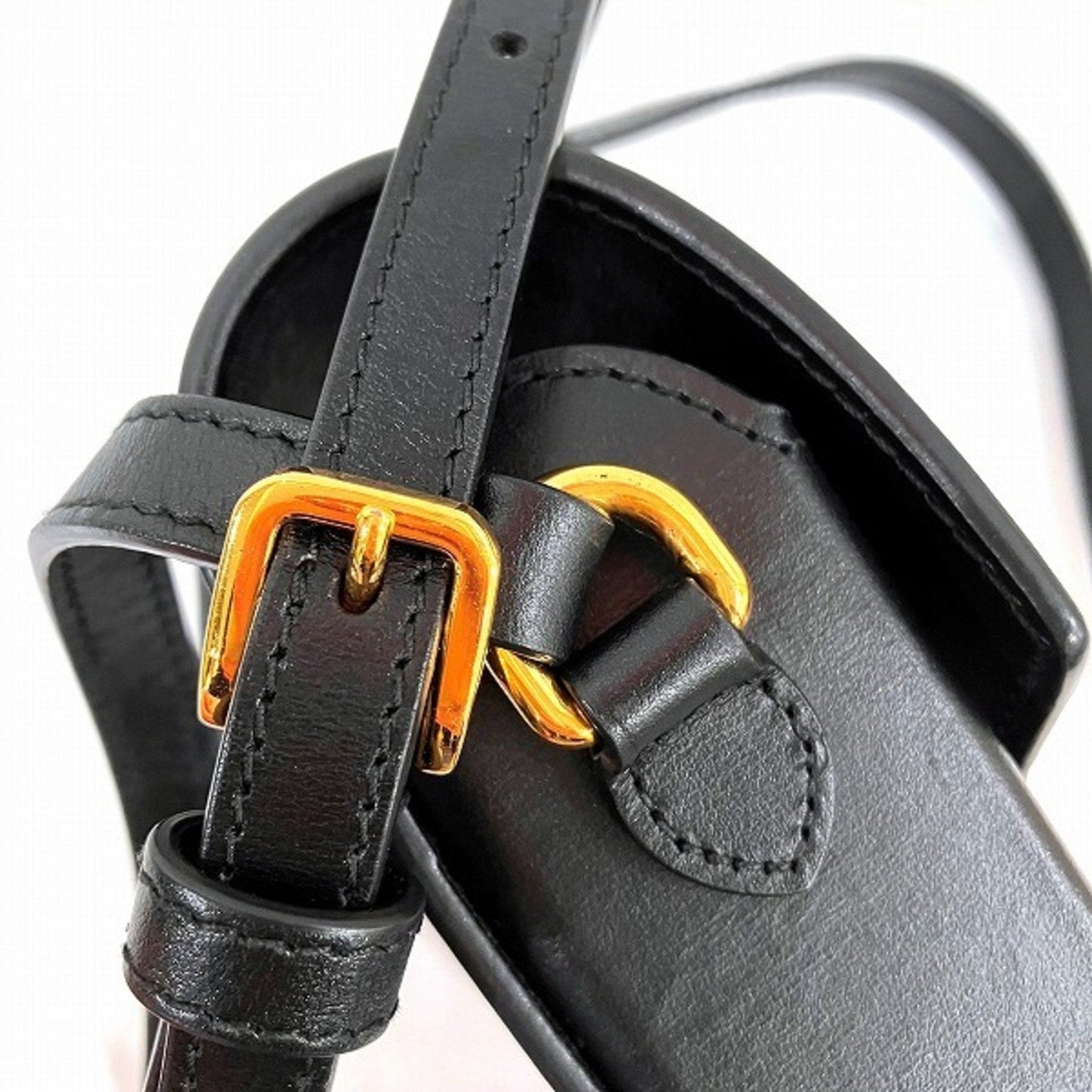 Gucci Horsebit Black Leather Shoulder Bag