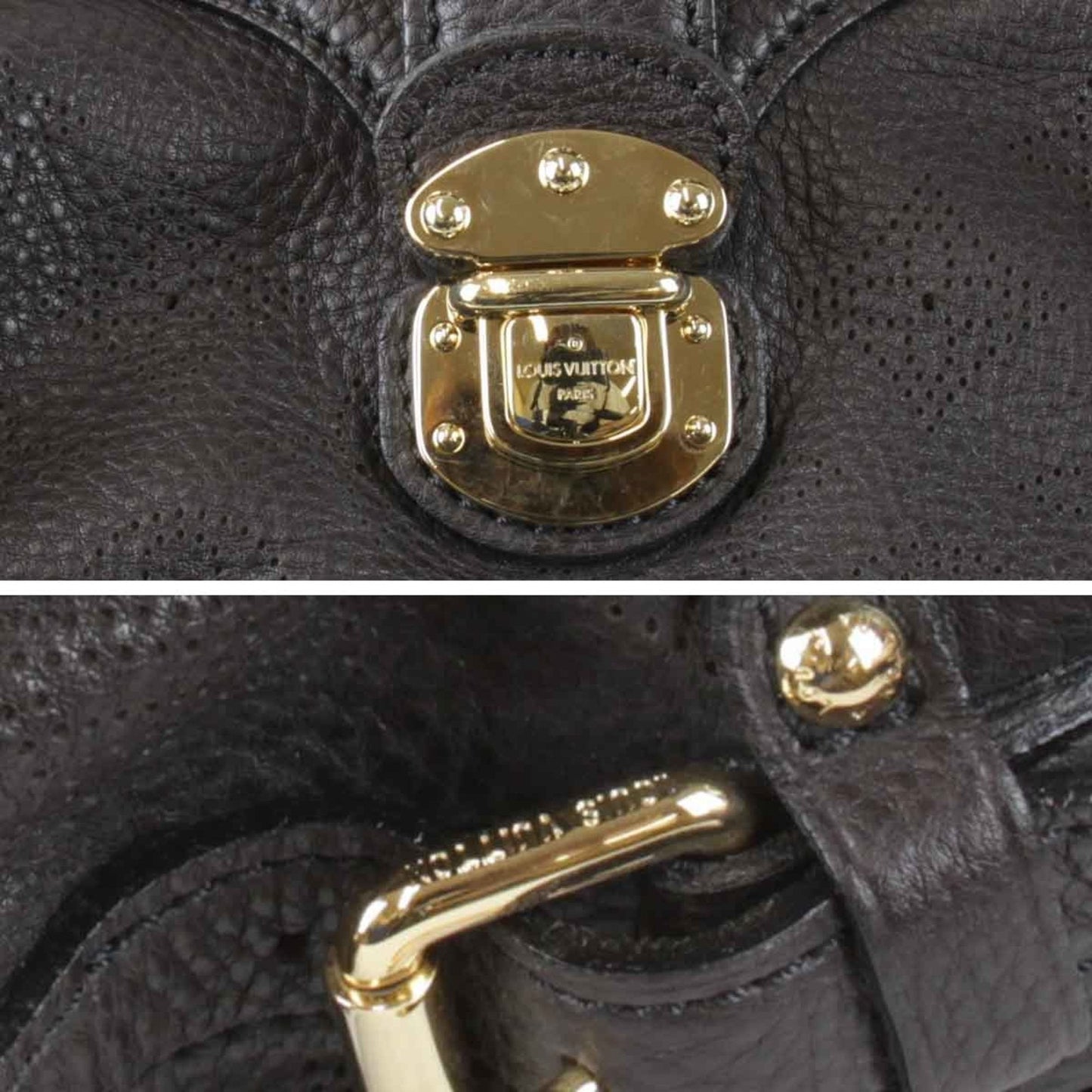 Louis Vuitton Black Mahina Leather Shoulder Bag