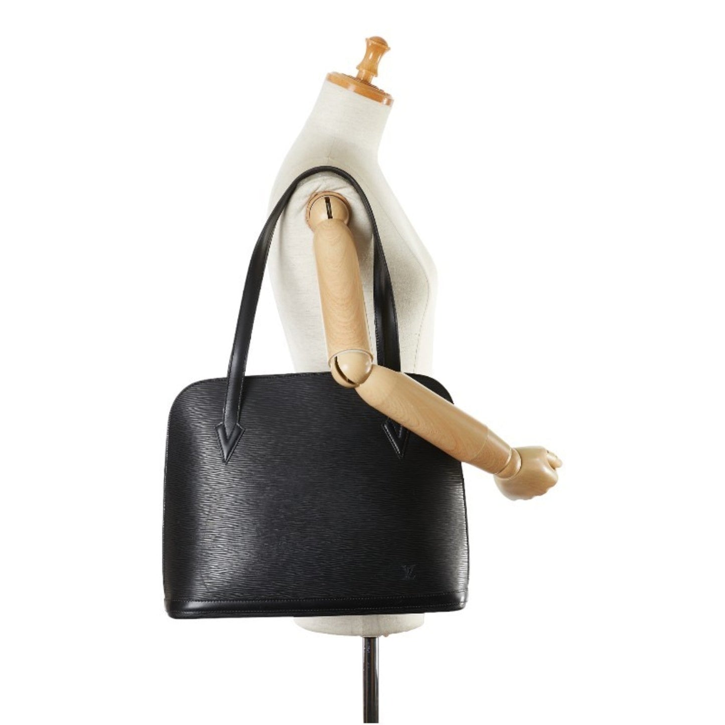 Louis Vuitton Epi Black Noir Leather Shoulder Bag Tote Bag