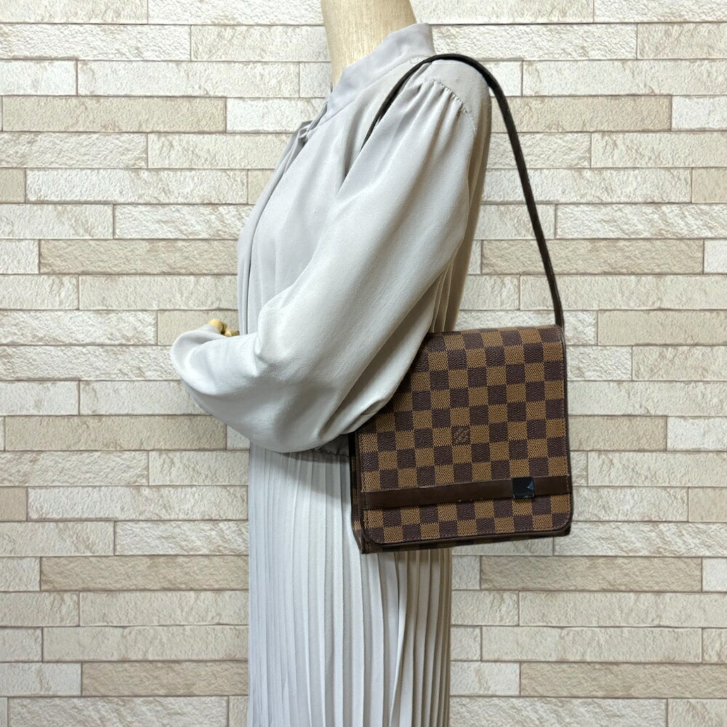Louis Vuitton Damier Brown Damier Canvas Shoulder Bag