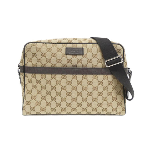 Gucci Beige Dark Brown Gg Canvas Shoulder Bag ()