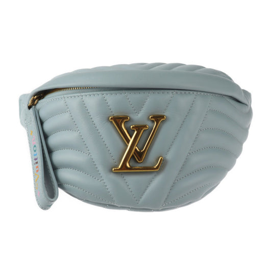 Louis Vuitton Light Blue Leather Fanny Pack Shoulder Bag ()