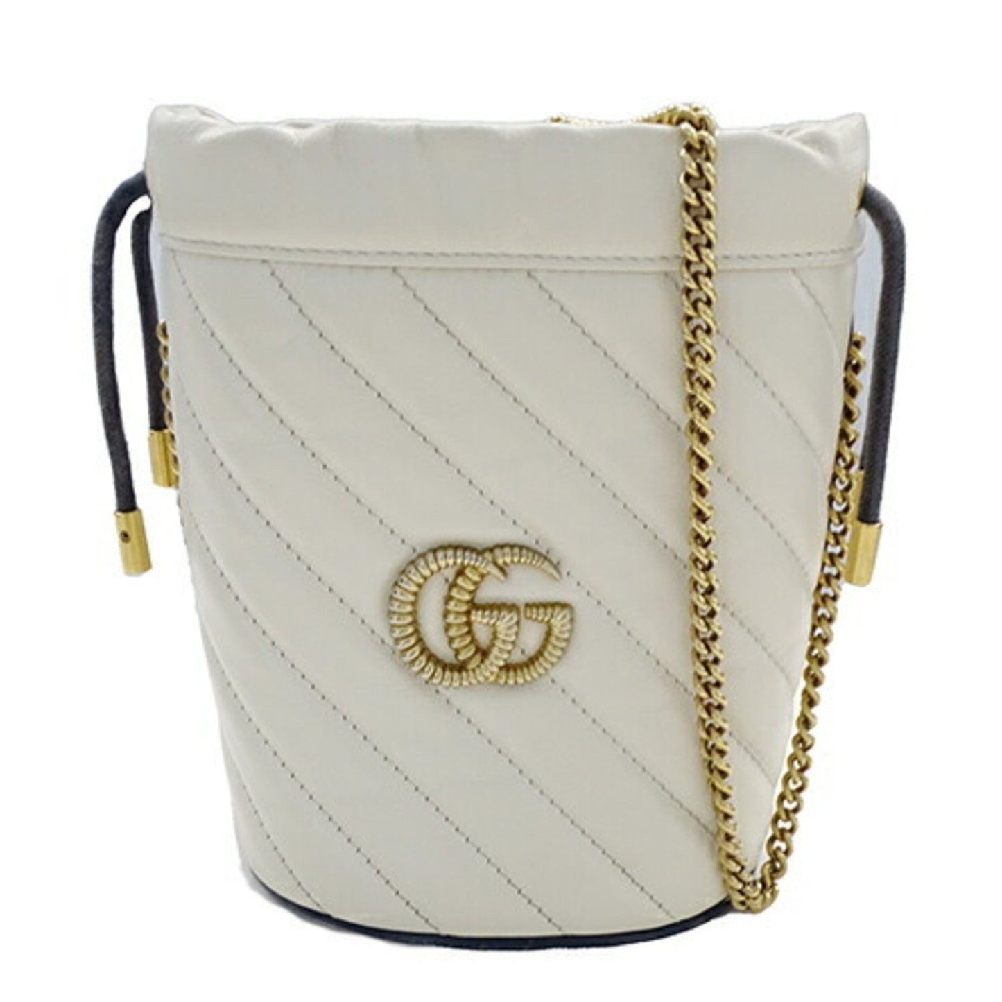 Gucci Gg Marmont White Leather Shoulder Bag