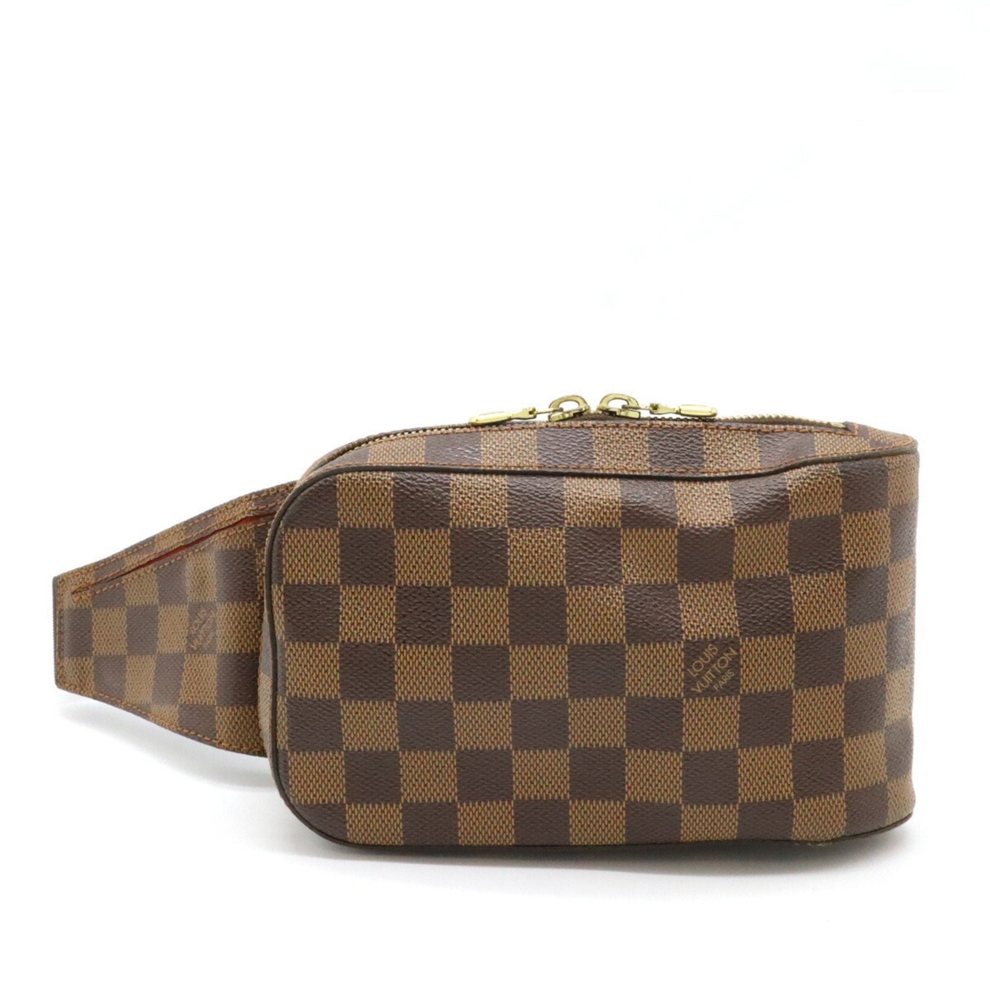 Louis Vuitton Brown Pvc Pouch Shoulder Bag Sling Bag ()