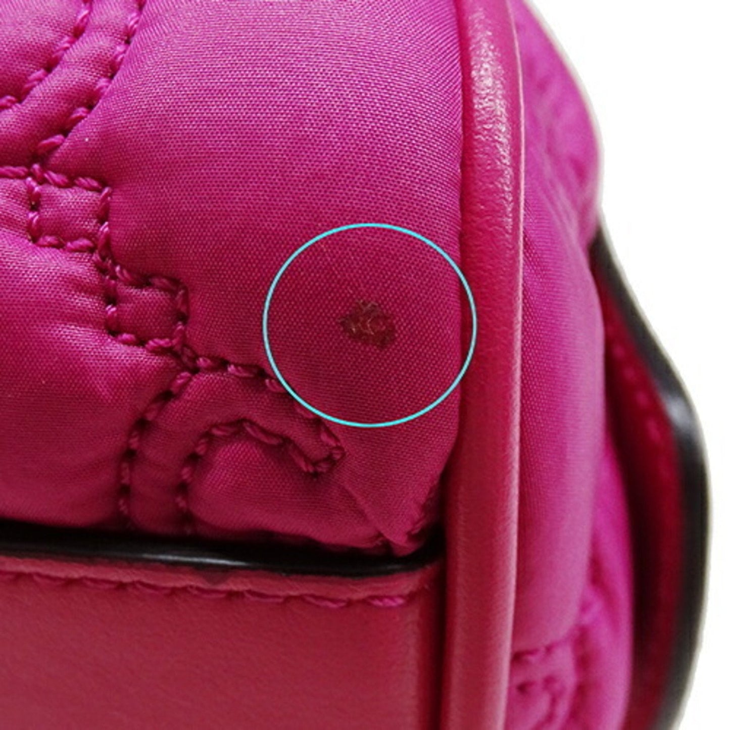 Gucci Pink Nylon Leather Handbag Shoulder Bag
