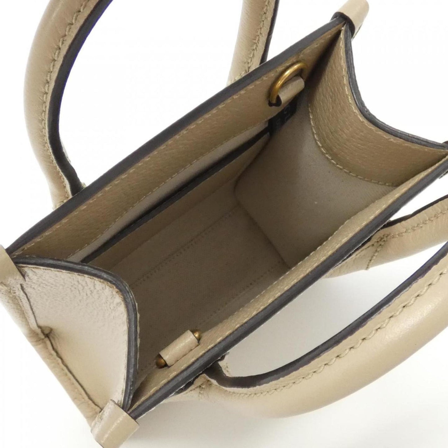 Gucci Beige White Gg Supreme Leather Handbag