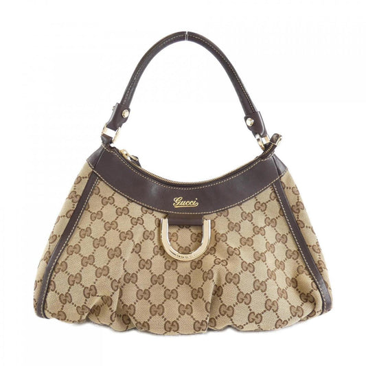 Gucci Beige Brown Gg Canvas Shoulder Bag ()