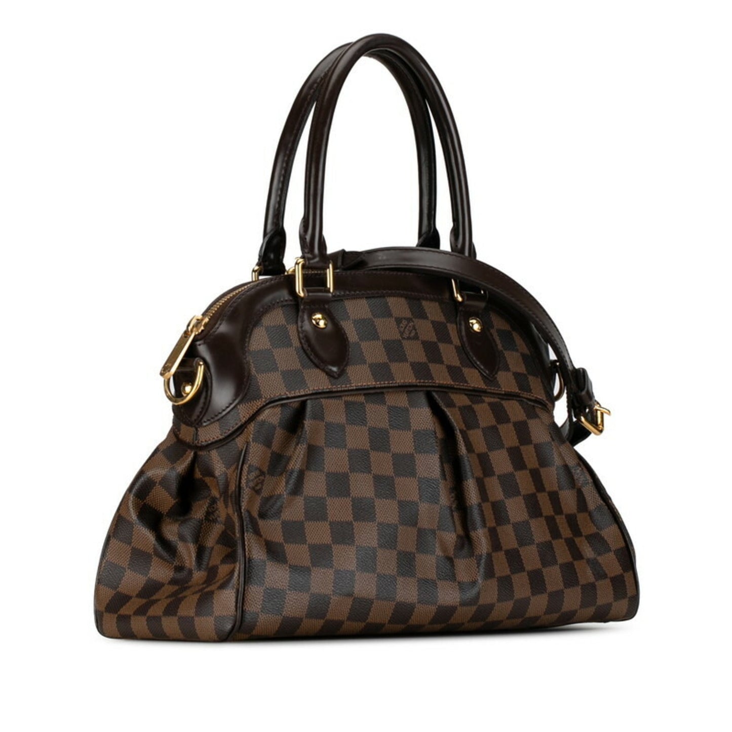 Louis Vuitton Brown Pvc Leather Handbag Shoulder Bag
