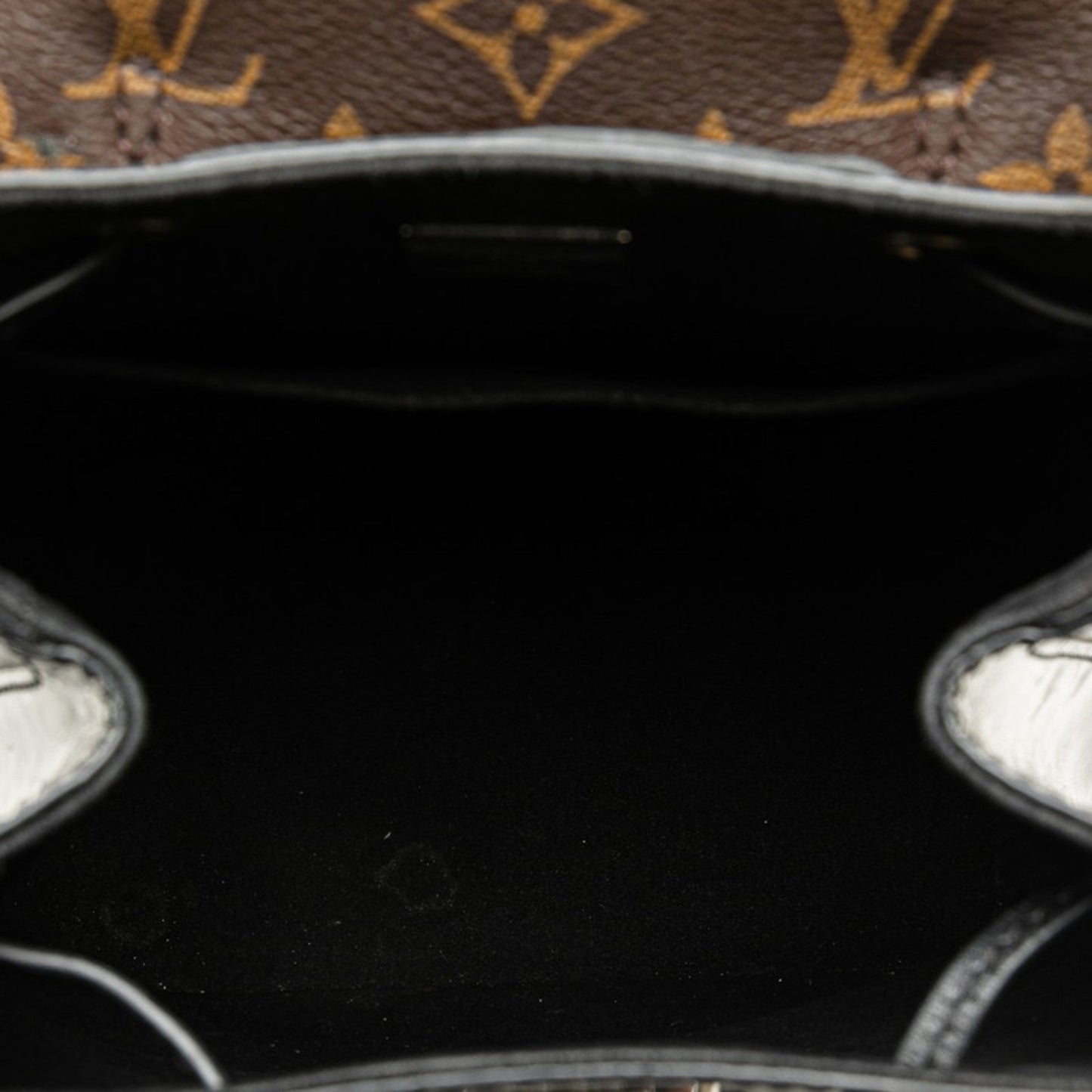 Louis Vuitton Black Brown Patent Leather Pvc Backpack
