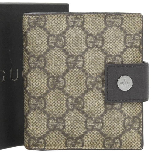 Gucci Gg Supreme Beige Gg Plus Leather Wallet (Bi-Fold) ()