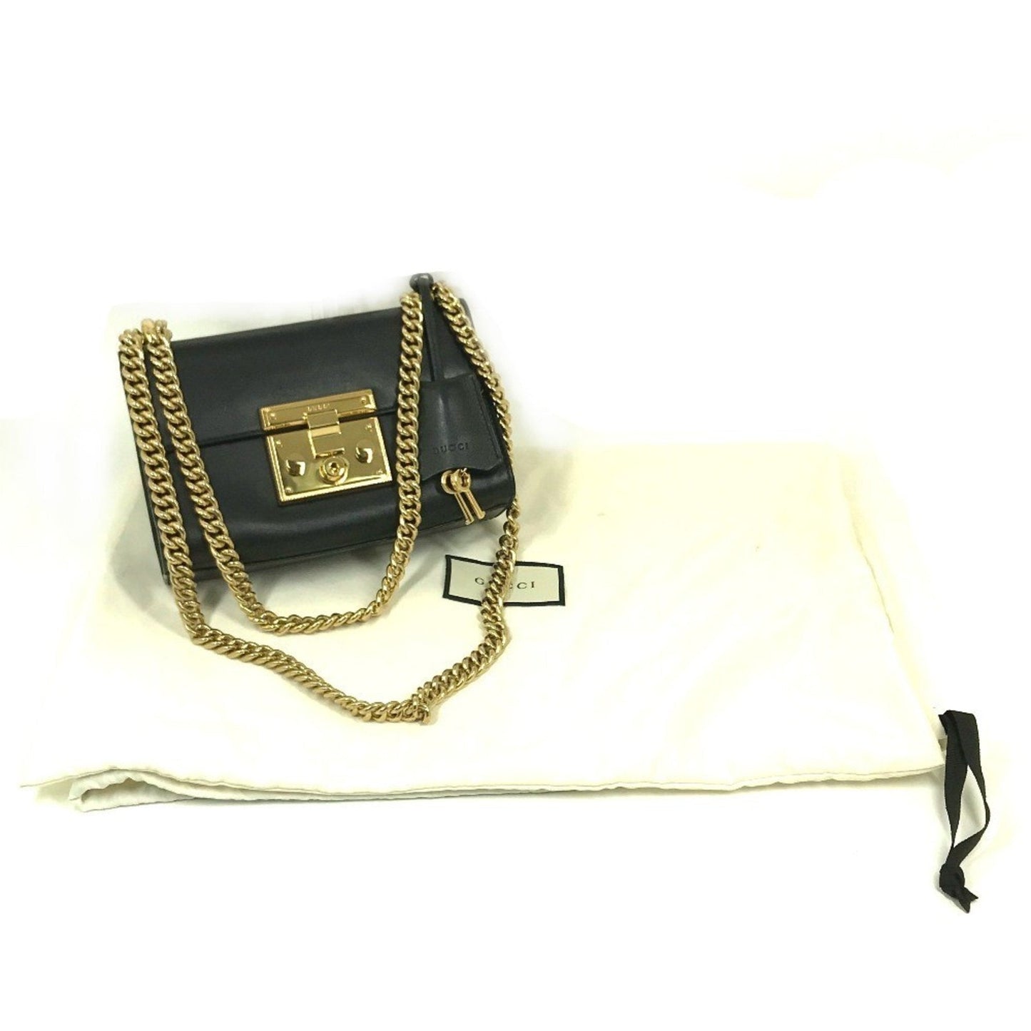 Gucci Black Leather Shoulder Bag