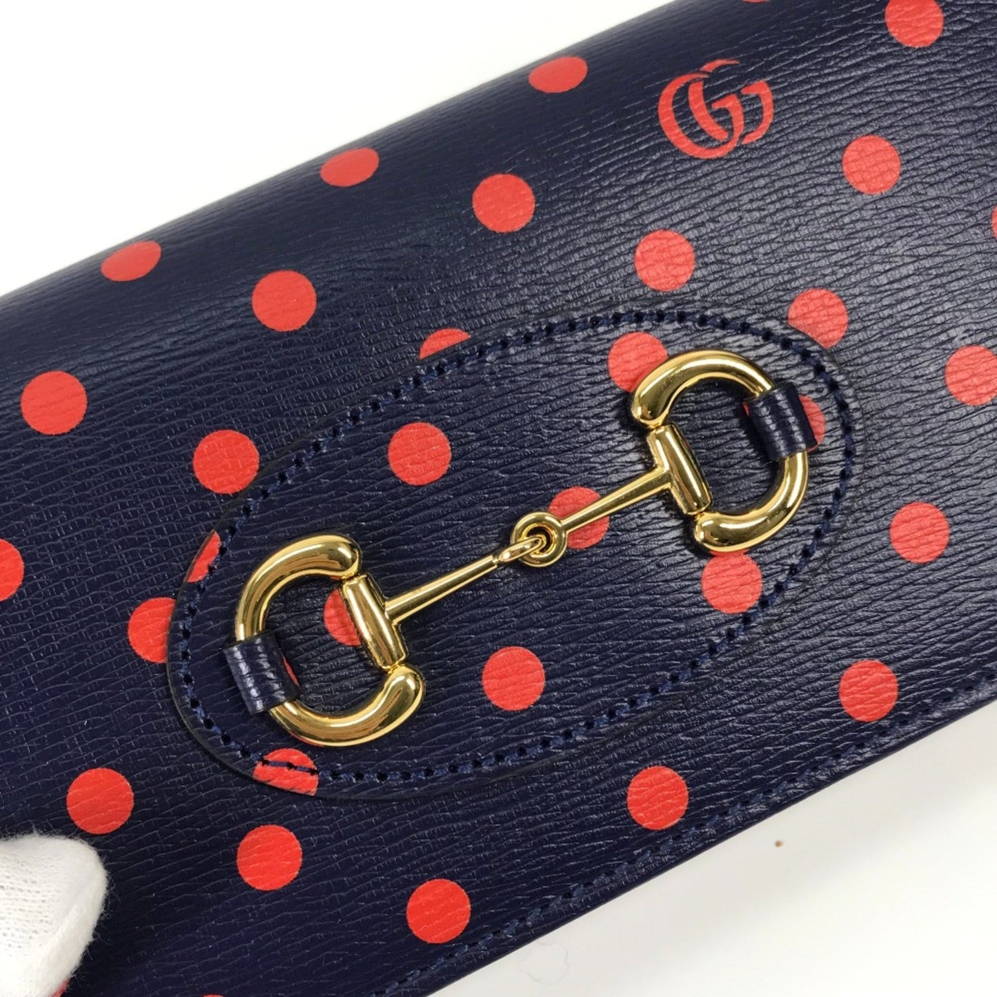 Gucci Navy Leather Long Wallet (Bi-Fold)